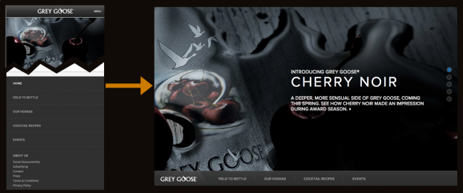 Grey Goose Responsive Navigation Grey Goose Responsive Navigation