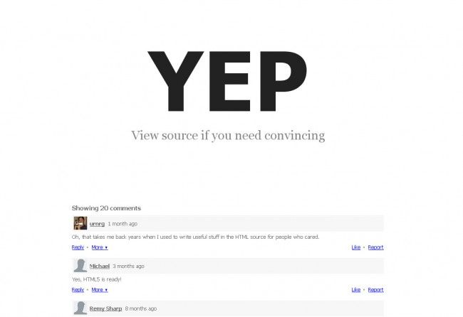 Is HTML5 Ready Yet