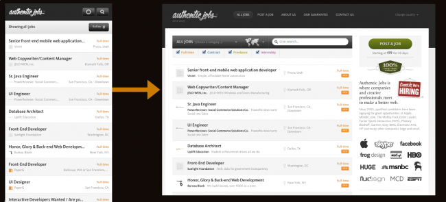 Authentic Jobs responsive nav Authentic Jobs responsive nav