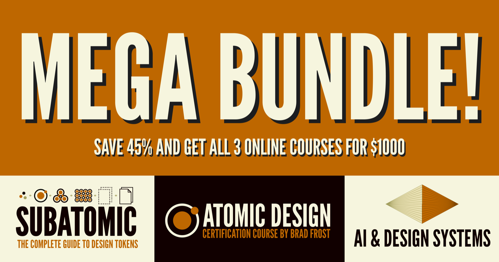 Mega Bundle! Save 45% and get all 3 online courses for $1000