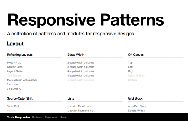Responsive Pattern Library Responsive Pattern Library