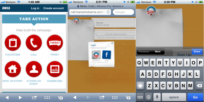 obama Obama responsive site broken call button