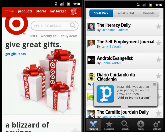 target-paperli Target and Paper.li's mobile websites