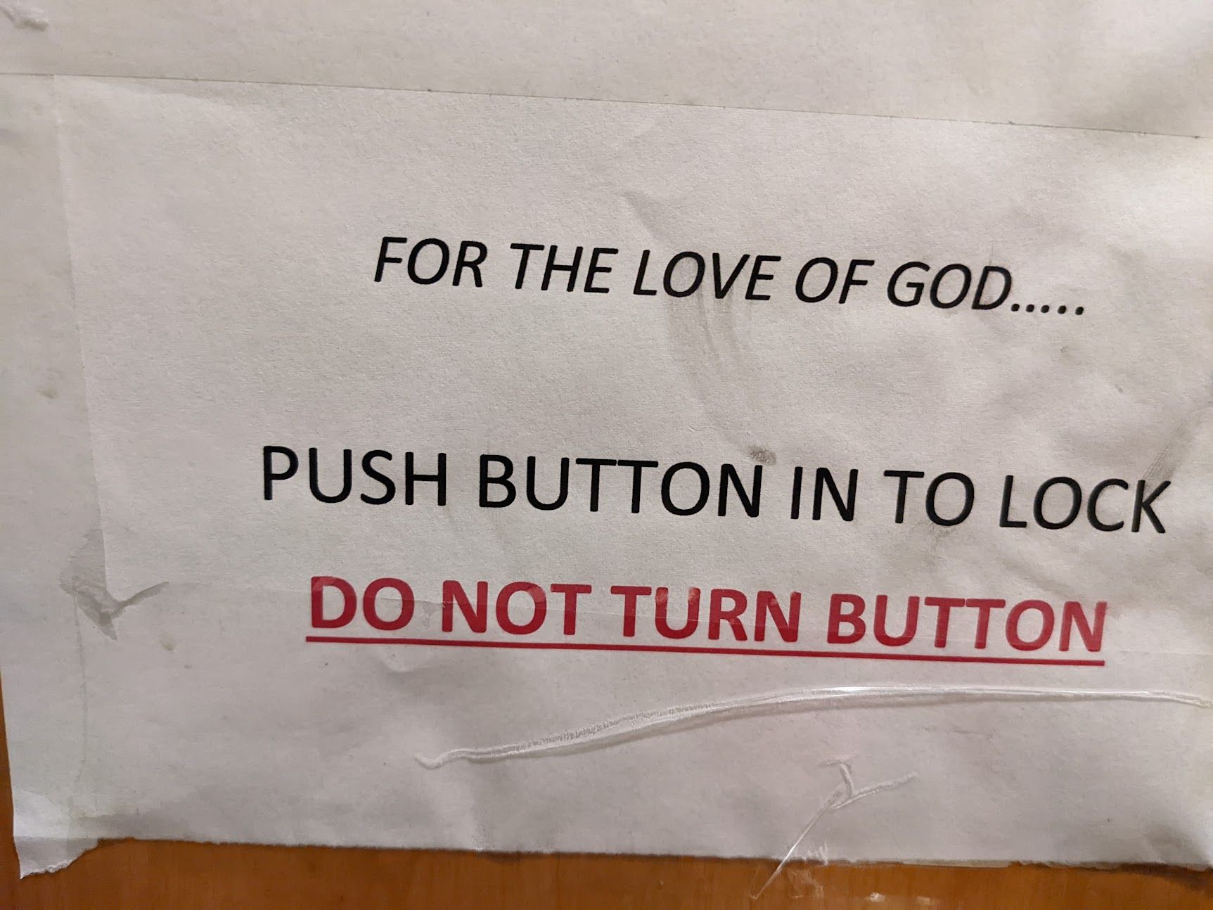 For the love of god button