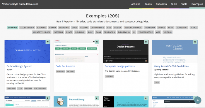Styleguides.io examples