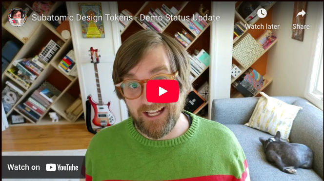 Screenshot of the Subatomic Design Tokens Course on the Thinkific platform