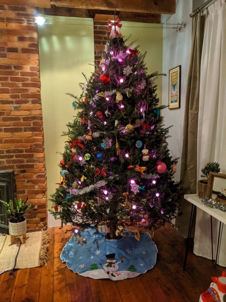 Christmas tree in the corner of the Frost household