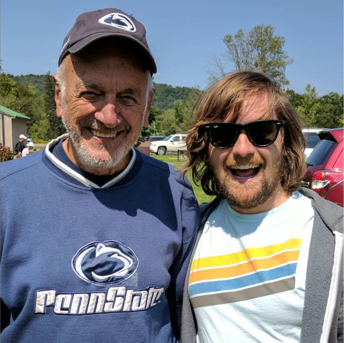 Brad and Grandpa Frost smiling