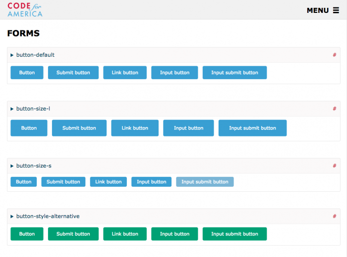 Code for America Pattern Library