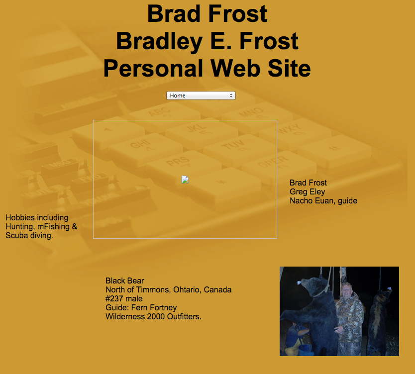 Bradfrost.com homepage, circa 2005