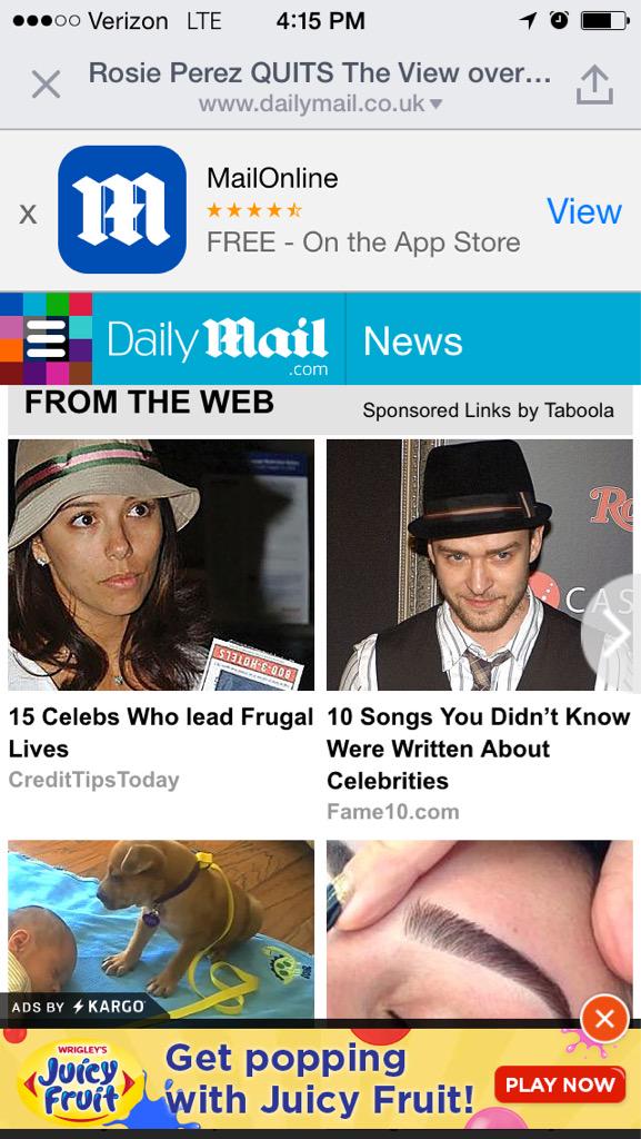 Daily Mail mobile advertising assault