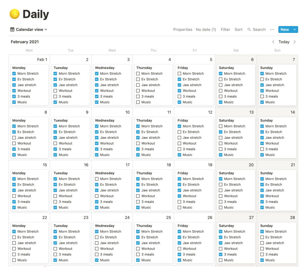 notion habit tracker formula