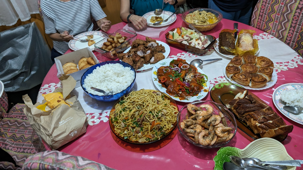 A spread of delicious Filipino food