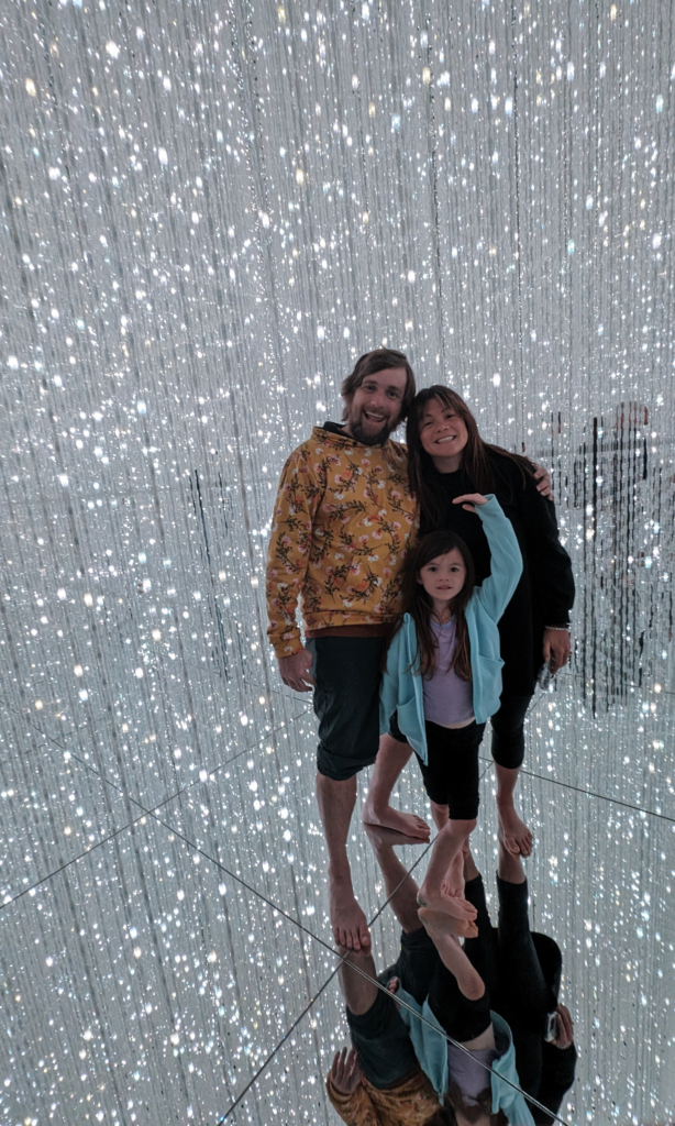 Brad and family at teamLab planets in Tokyo